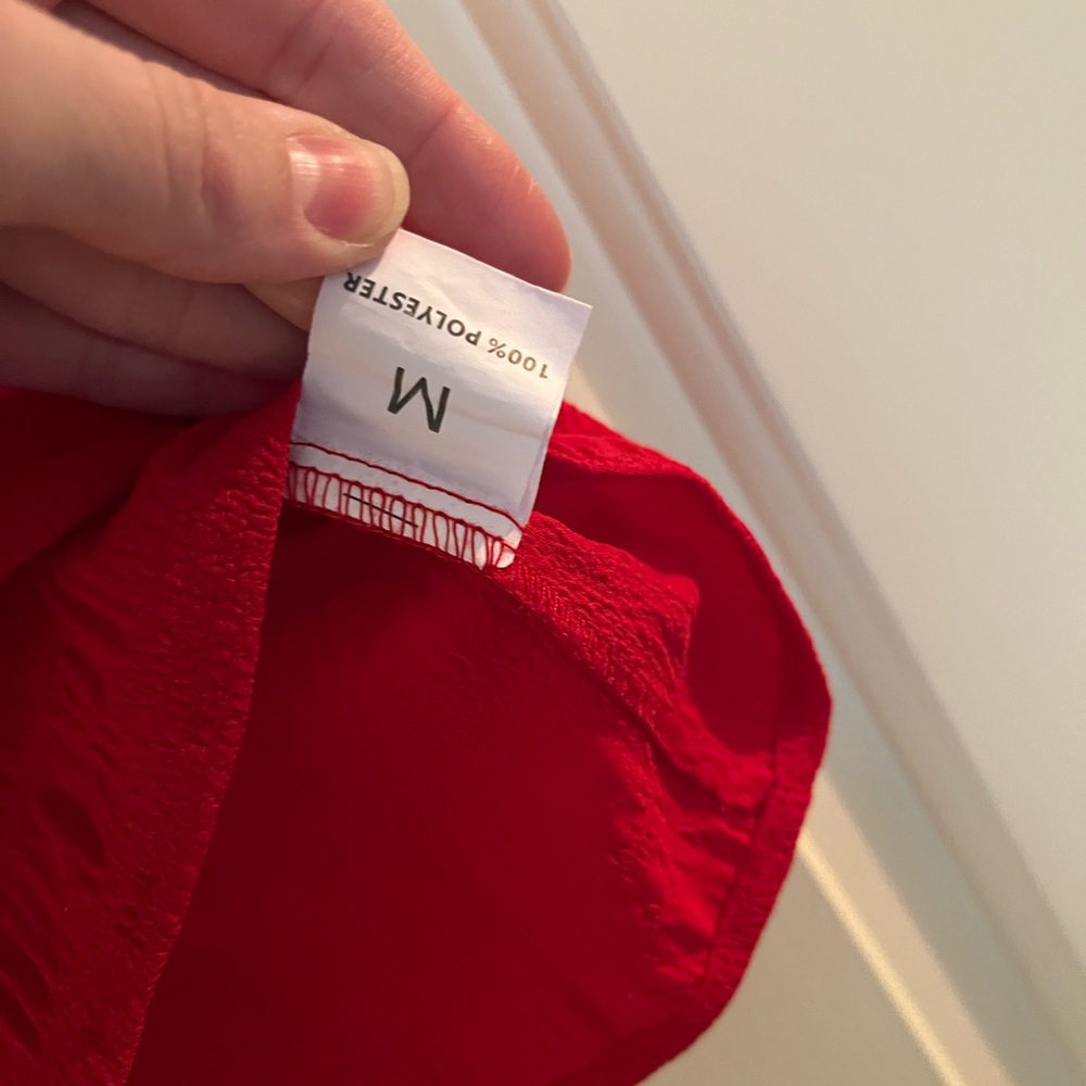 Red Ruffled Sleeve Top - Picture 3 of 4